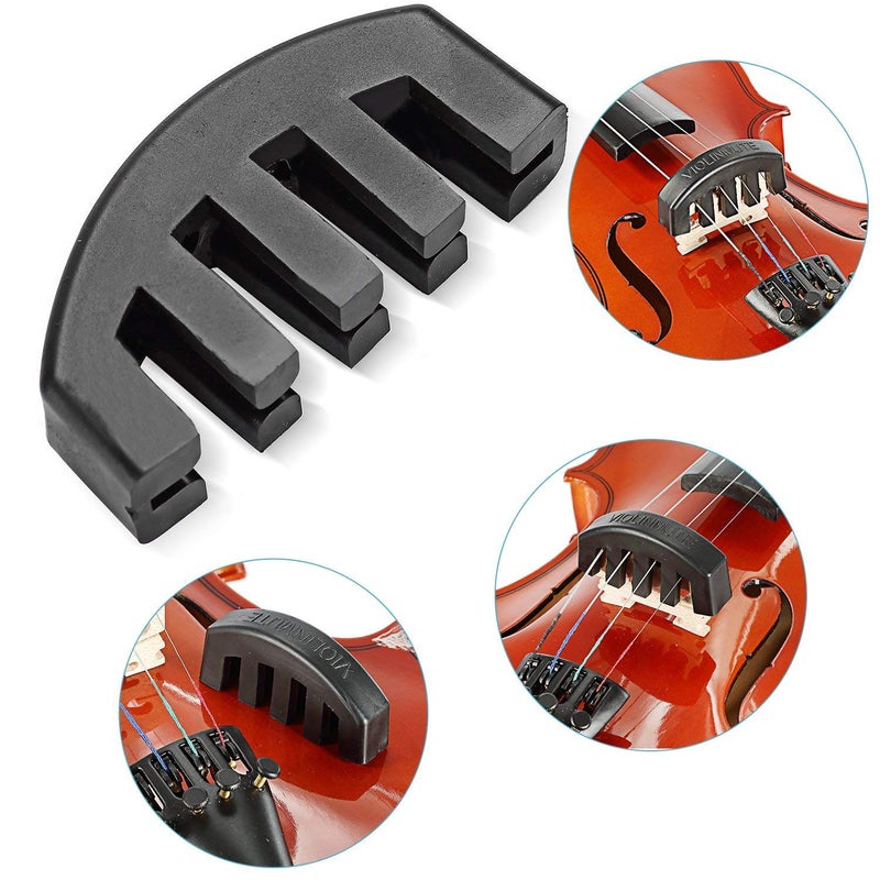Onwon Rubber 4/4 Violin Practice Mute - Made of Soft Rubber, Won't Effect the Tone But Give a Mellowe Sound, Violin Mute, Violin Practice Silencer - Image 4